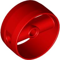 Lego Technic Cylinder 4 x 4 with Pin Holes and Centre Bar, Closed Sides on Bar / Red
