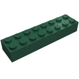 Brick 2 x 8 / Dark Green