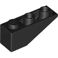 Brick Sloped Inverted 33° 3 x 1 with Internal Stopper and No Front Stud Connection / Black