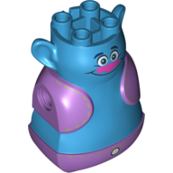 Lego Body Giant, Head and Torso, with Medium Lavender Vest and Pants and Face Print (Biggie) / Dark Azure