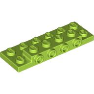 Lego Plate Special 2 x 6 x 2/3 with 4 Studs on Side, 3 Support Walls on Bottom / Lime