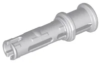 Technic Pin Long with Friction Ridges Lengthwise and Stop Bush [3 Lateral Holes, Big Pin Hole] / Light Bluish Gray