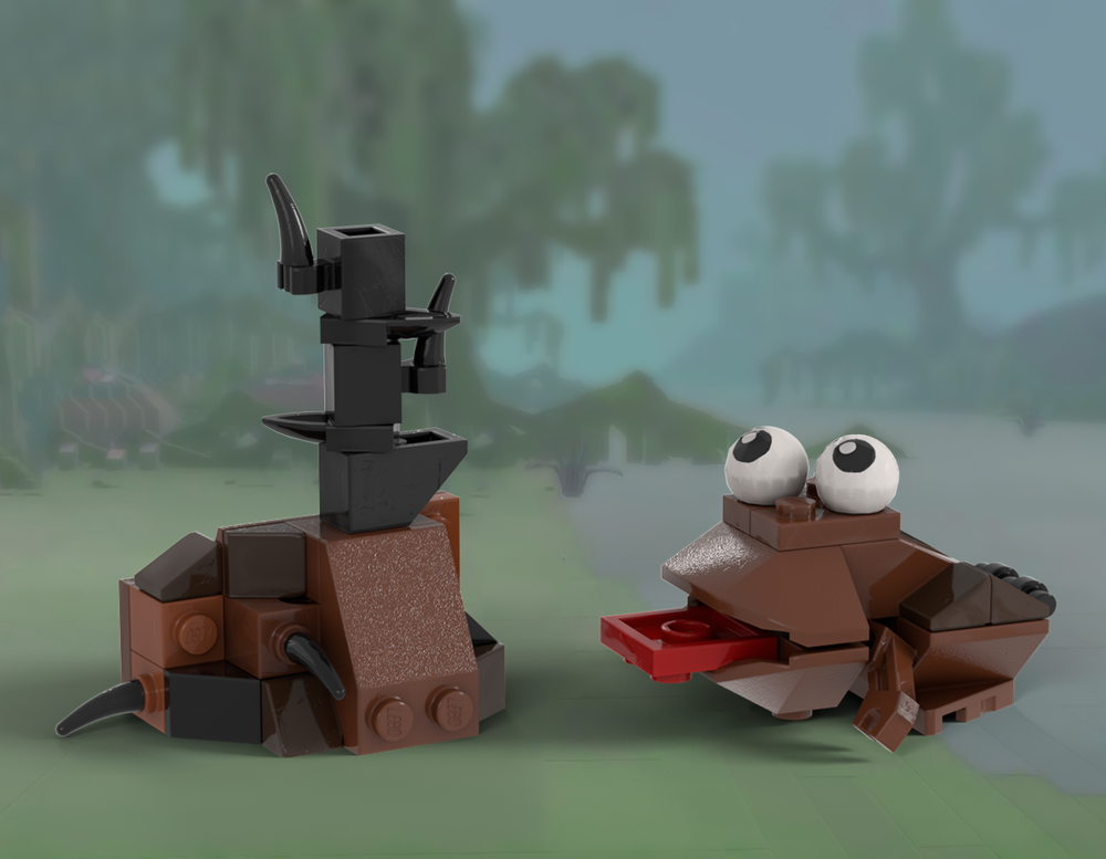 Lego Toad protests swamp draining