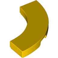 Lego Tile 3 x 3 Curved, Macaroni / Yellow