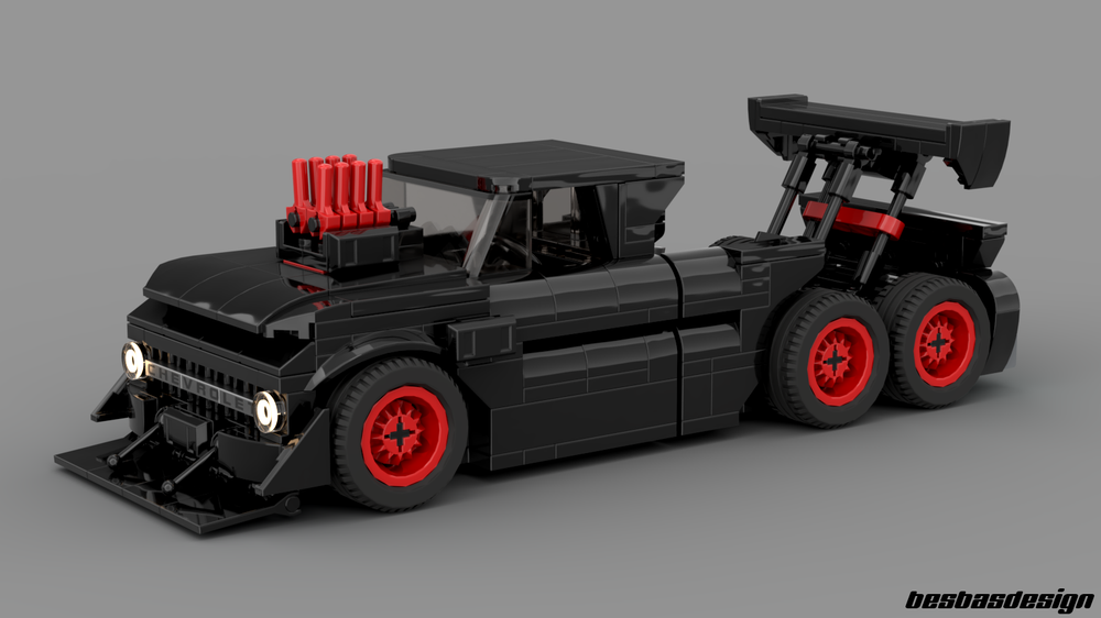 Lego C10 Slayer (six-wheeled 1965 Chevrolet C10)