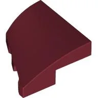 Brick Wedged, Curved 2 x 2 with Stud Notch Right / Dark Red