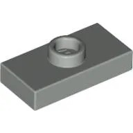 Plate Special 1 x 2 with 1 Stud without Groove (Jumper) / Light Gray