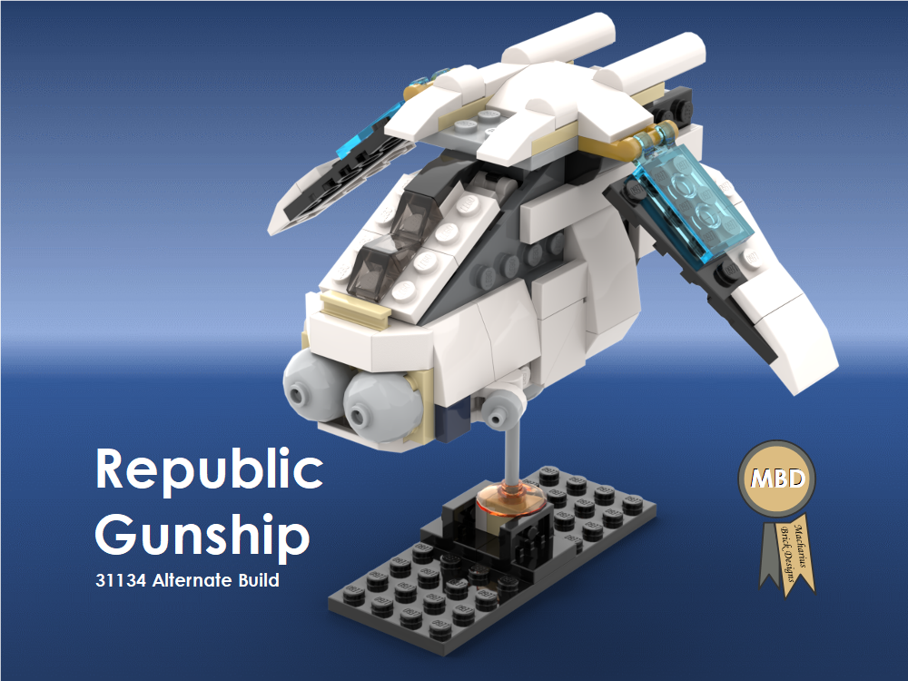 Lego Republic Gunship, Unofficial Fan Design and 31134 Alternate Build