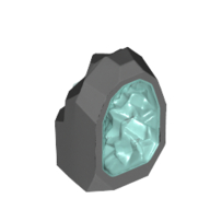 Lego Geode / Rock with Trans-Light Blue Crystal Pattern