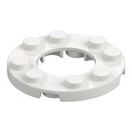 Lego Plate Round 4 x 4 with 2 x 2 Round Opening / White