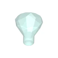 Rock 1 x 1 Jewel / Gem 24 Facet / Trans-Light Blue
