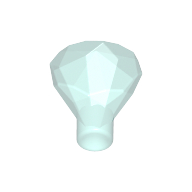 Lego Rock 1 x 1 Jewel / Gem 24 Facet / Trans-Light Blue