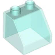 Duplo Brick 2 x 2 Slope 45° / Trans-Light Blue