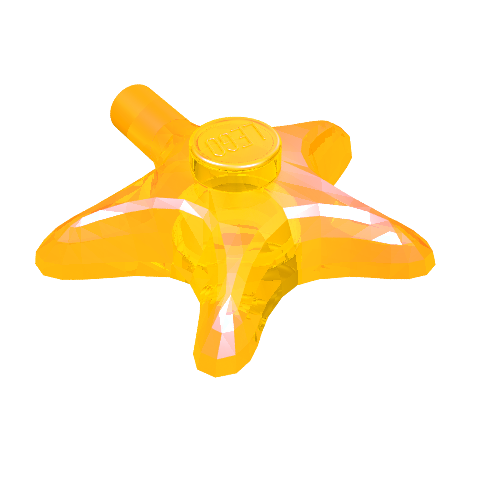 Lego Animal, Starfish / Trans-Neon Yellow