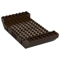 Boat Hull Section, Large Middle 8 x 16 x 2 1/3 with 5 Holes / Dark Brown