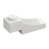 Brick Curved, 3 x 1 with 1/3 Inverted Cutout / White