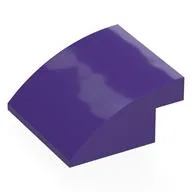 Brick Curved 4 x 4 x 1 2 / 3 / Dark Purple
