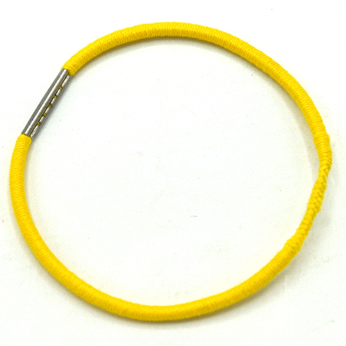 Lego Clikits Cord, Elastic Loop 6 x 6 with 13mm Metal Band (Hair Band / Tie) / Clikits Yellow
