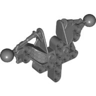 Lego Large Figure Skeletal, Torso, Upper, with 2 Ball Joints (Toa Inika) / Dark Bluish Gray