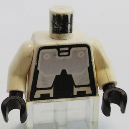 Torso, Robot, Metal Panels Print (Exploriens), White Arms, Black Hands / White