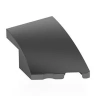 Brick Wedged, Curved 3 x 2 with Stud Notch Right / Metallic Silver