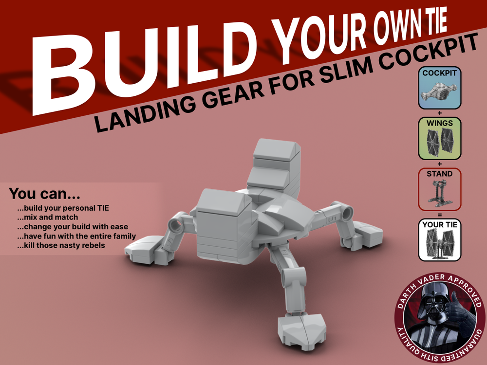 Lego Outland Landing Gear for Slim Cockpit - Build Your Own TIE