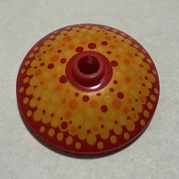 Dish 3 x 3 Inverted with Packed Yellow and Orange Dots Print