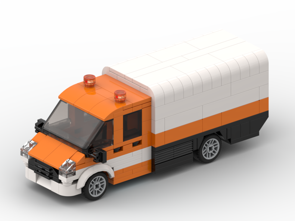 Lego Road Maintenance Mercedes Sprinter Flatbet