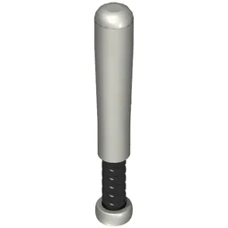 Sports Baseball Bat 4L with Black Grip Handle Print / Flat Silver