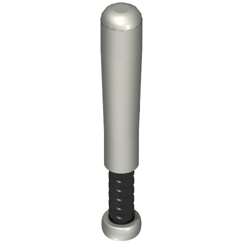 Lego Sports Baseball Bat 4L with Black Grip Handle Print / Flat Silver