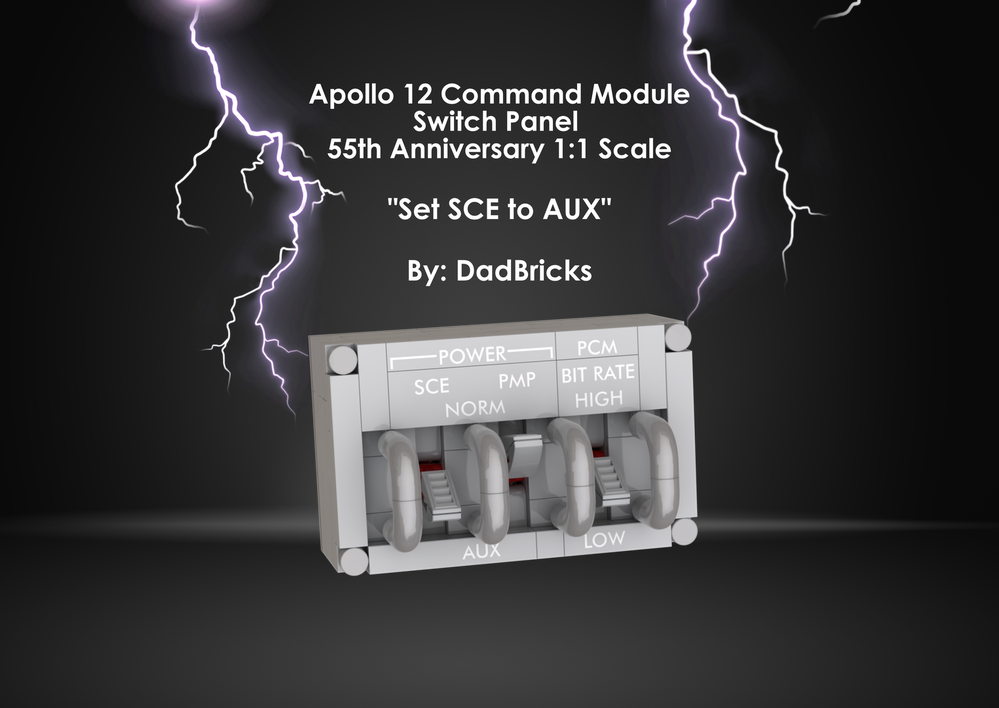 Lego Apollo 12: SCE to AUX- Switch Panel 1:1 Scale 55th Anniversary