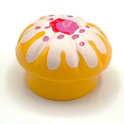 Hat, Chef / Baker with Muffin with Topping Print / Light Orange