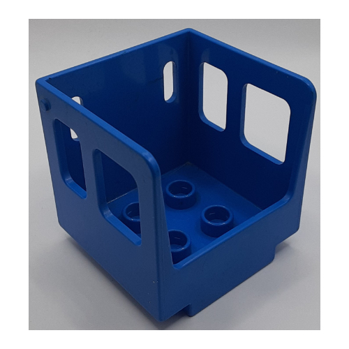 Lego Duplo Train Steam Engine Cabin, Small Front Windows / Blue