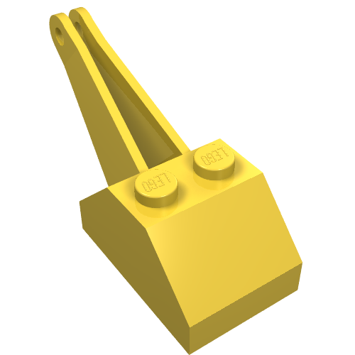Lego Slope Brick 45 2 x 3 x 1 & 1/3 Double Crane / Yellow