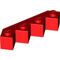 Lego Brick Wedged 4 x 4 Facet / Red