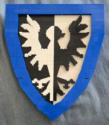 Brick-Built Black Falcon Shield