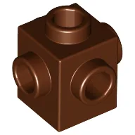 Brick Special 1 x 1 Studs on 4 Sides / Reddish Brown