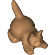Lego Animal, Cat, Kitten Crouching [Plain] / Medium Nougat
