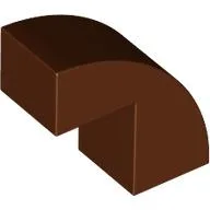 Brick Curved 1 x 2 x 1 2/3 with 1 Cutout / Reddish Brown