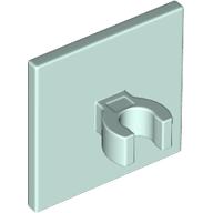 Lego Road Sign Clip-on 2 x 2 Square [Thick Open O Clip] / Light Aqua