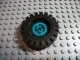 Wheel with Split Axle Hole with Black Tire 17 x 43 (3482 / 3634) / Dark Turquoise