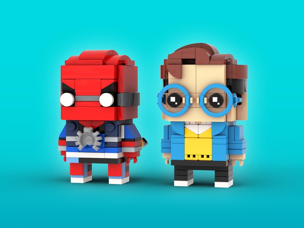 Lego Spider-Man & Peter Parker Brickheadz LEGO MOC - Marvel Studios Spider-Man Freshman Year