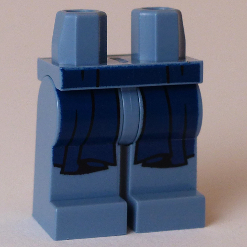 Lego Hips and Sand Blue Legs with Dark Blue Robe Ends print