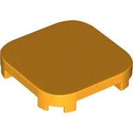 Tile Round Corners 4 x 4 x 2/3 / Bright Light Orange