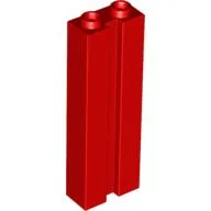 Brick Special 1 x 2 x 5 with Groove / Red