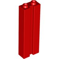 Lego Brick Special 1 x 2 x 5 with Groove / Red