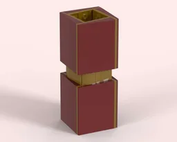 Brick Vase Quadratum Rubrum