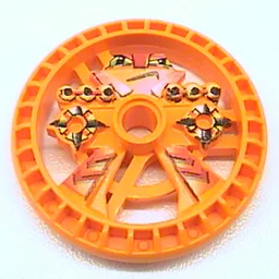 Technic Disc 5 x 5 Notched, Blazooka / Orange
