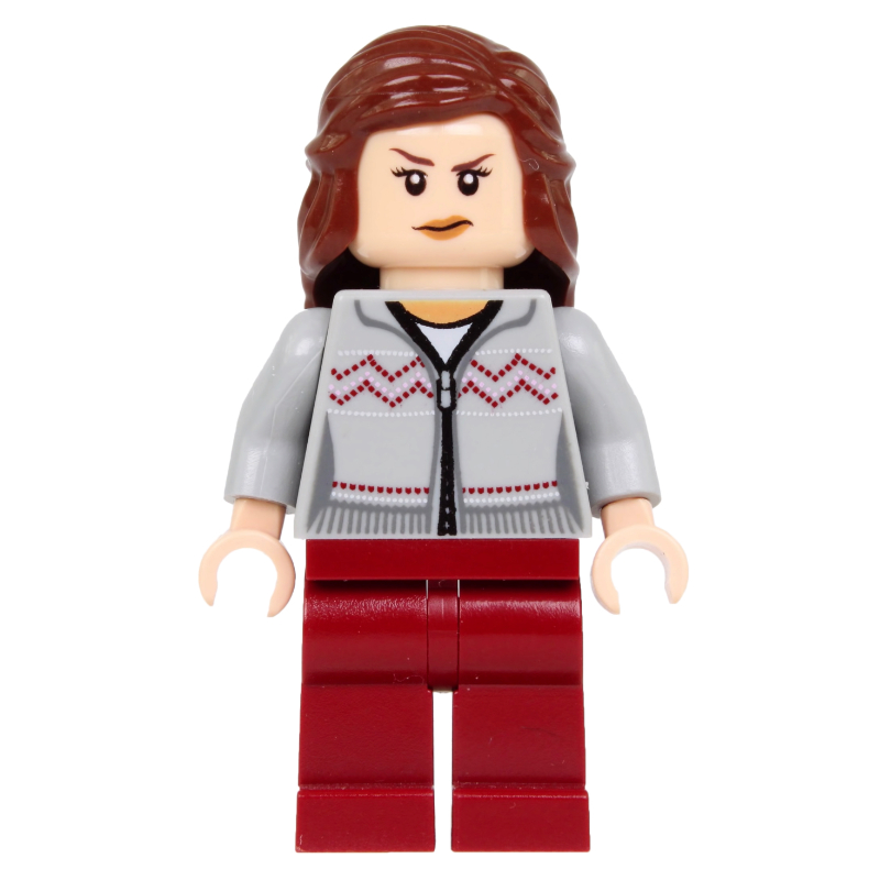 Lego Hermione Granger, Light Bluish Gray Sweater with Zipper