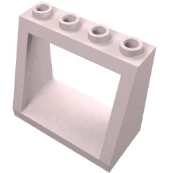 Windscreen 2 x 4 x 3 Frame with Hollow Studs / Light Pink